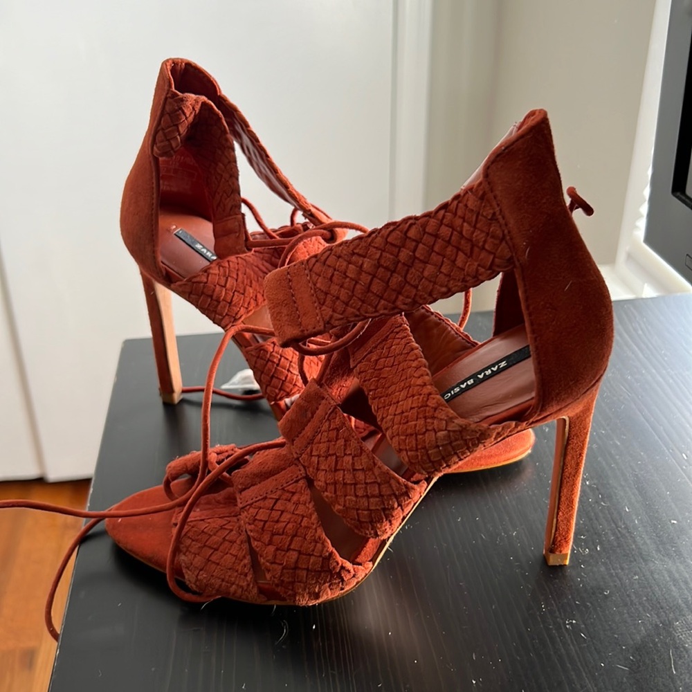 Zara leather heels